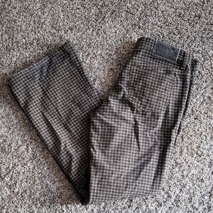 SALE--Todd Oldham Jeans Houndstooth Patterned Pants